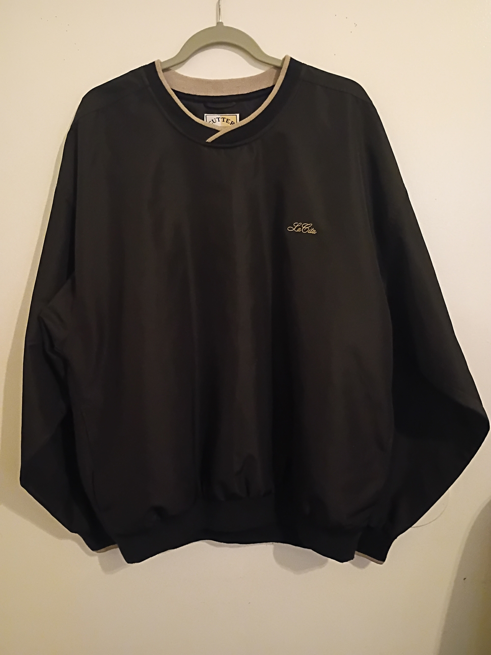 Cutter & Buck Men's Black Polyester Golf Pullover Sz L
